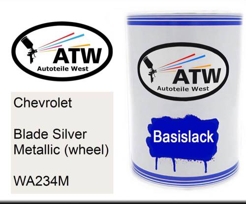 Chevrolet, Blade Silver Metallic (wheel), WA234M: 500ml Lackdose, von ATW Autoteile West.